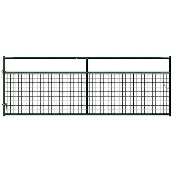 CountyLine 12 ft. Wire Gate, 2 in. x 4 in. Mesh, Green