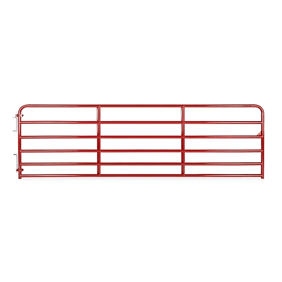 CountyLine 14 ft. x 52 in. 6-Bar Heavy-Duty Tube Gate, Red
