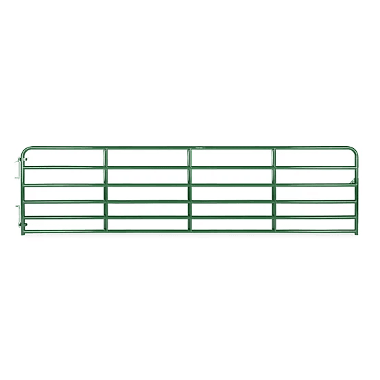 CountyLine 16 ft. x 52 in. 6-Bar Tube Gate, 2 in. Tube, Green