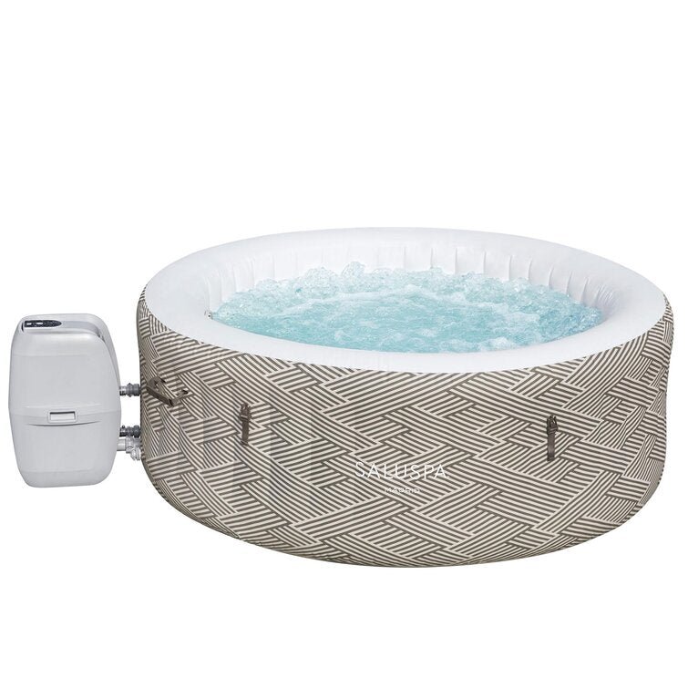 Bestway Madrid SaluSpa 4 Person Inflatable Hot Tub w/ 120 AirJets & App Contro