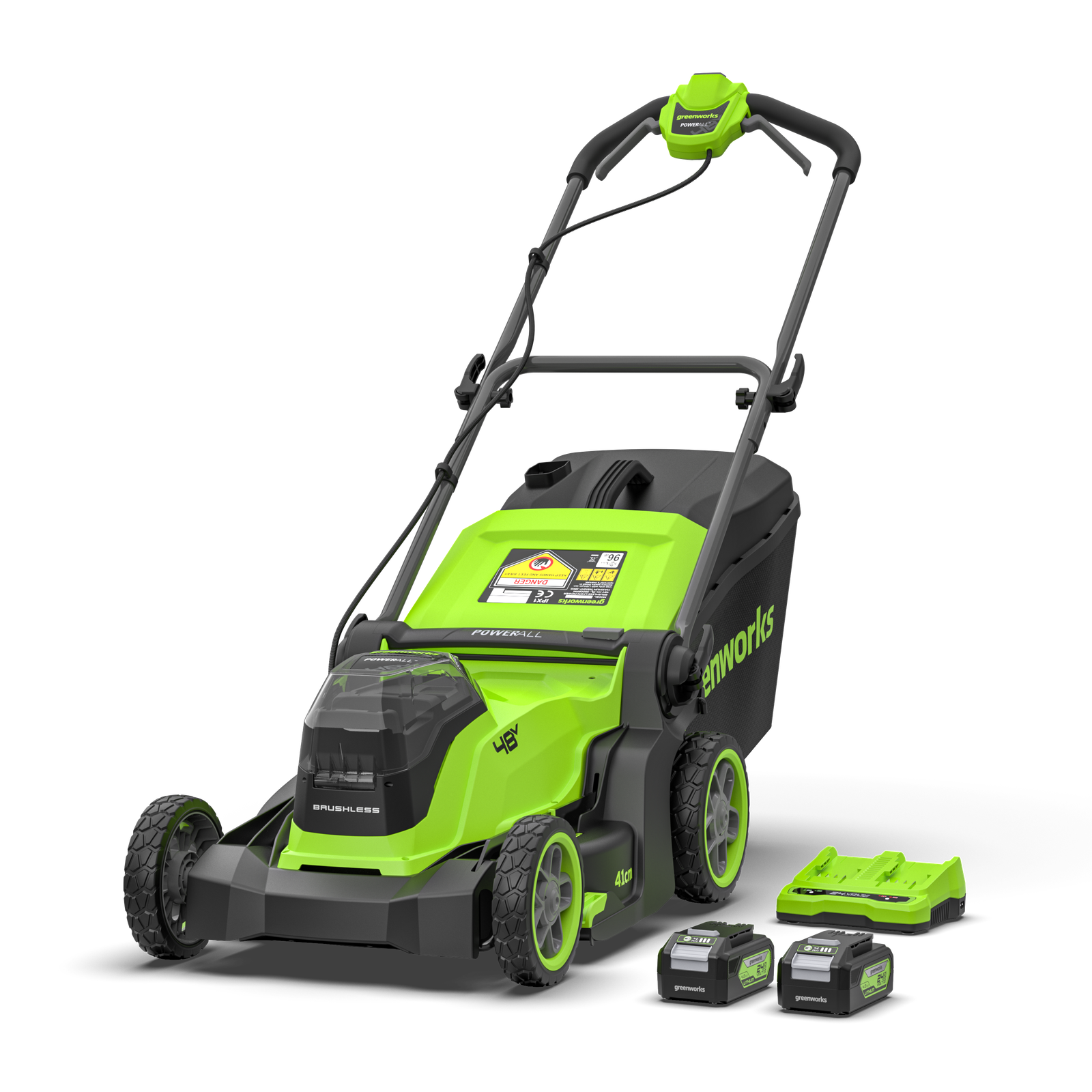 POWERALL 48V (24V x 2) Lawn Mower 41cm – 2x 4Ah Battery