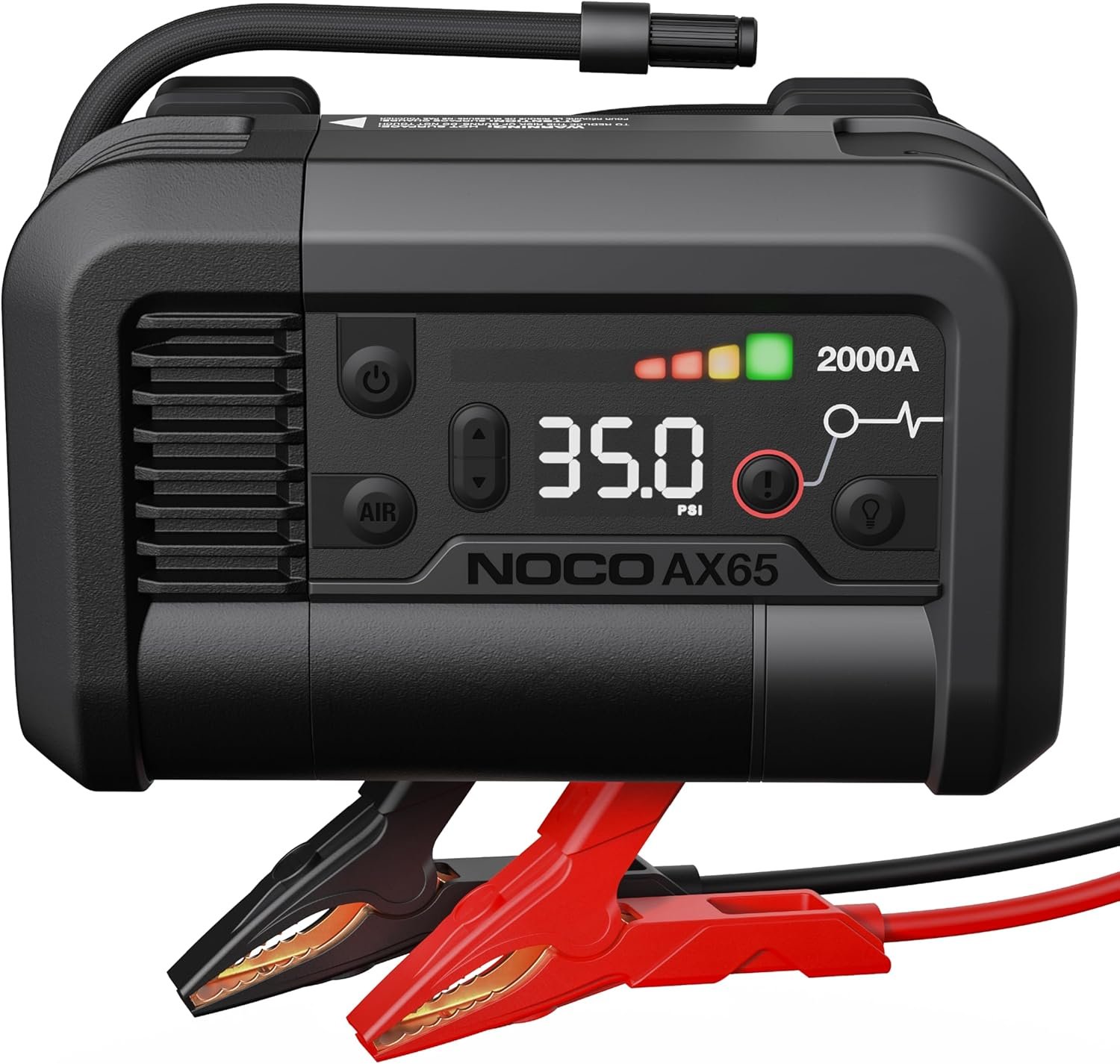 NOCO Boost+Air AX65: 2000A Jump Starter with Air Compressor Tire Inflator, Starts 8.0L Gas & 6.0L Diesel, 67 SLPM Airflow Inflates 0–40 PSI in 2 Minutes