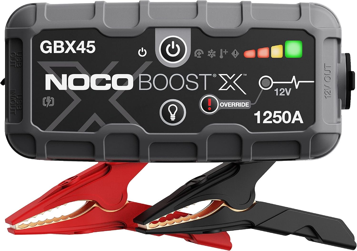 NOCO Boost X GBX45: 1250A UltraSafe Jump Starter, 12V Lithium Battery Booster Pack, Portable Jump Box, Power Bank & Jumper Cables, for 6.5L Gas and 4.0L Diesel Engines