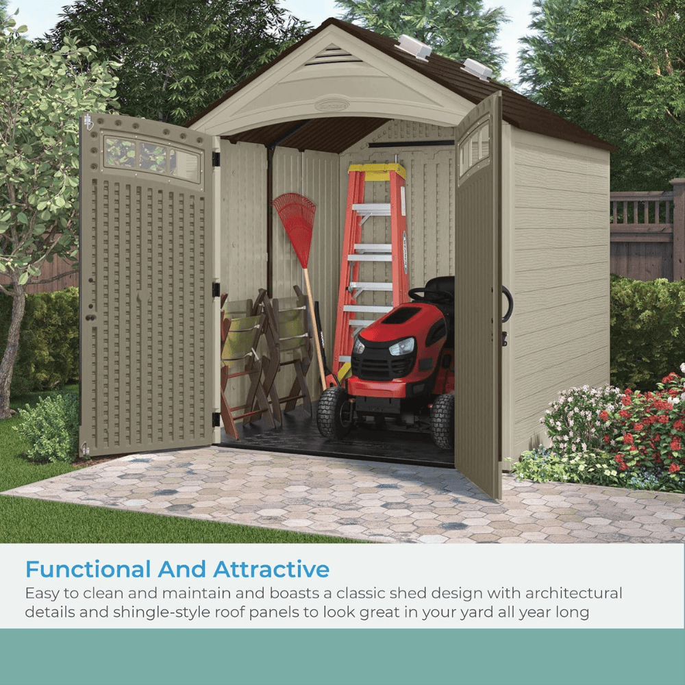 Vista 7 ft. W x 7 ft. D Plastic Shed - Image 7