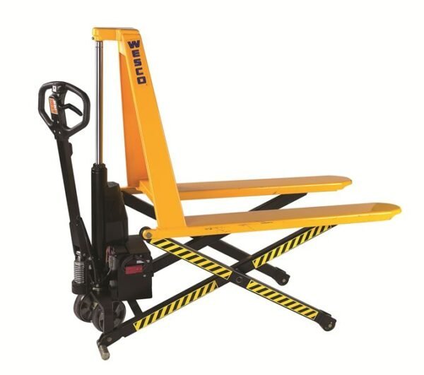 Wesco Manual‑Powered Pallet Jack – Backrest Guards & Wheel Chock (Model 272461‑1)